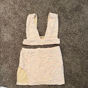 Elegant Cream Skirt Set